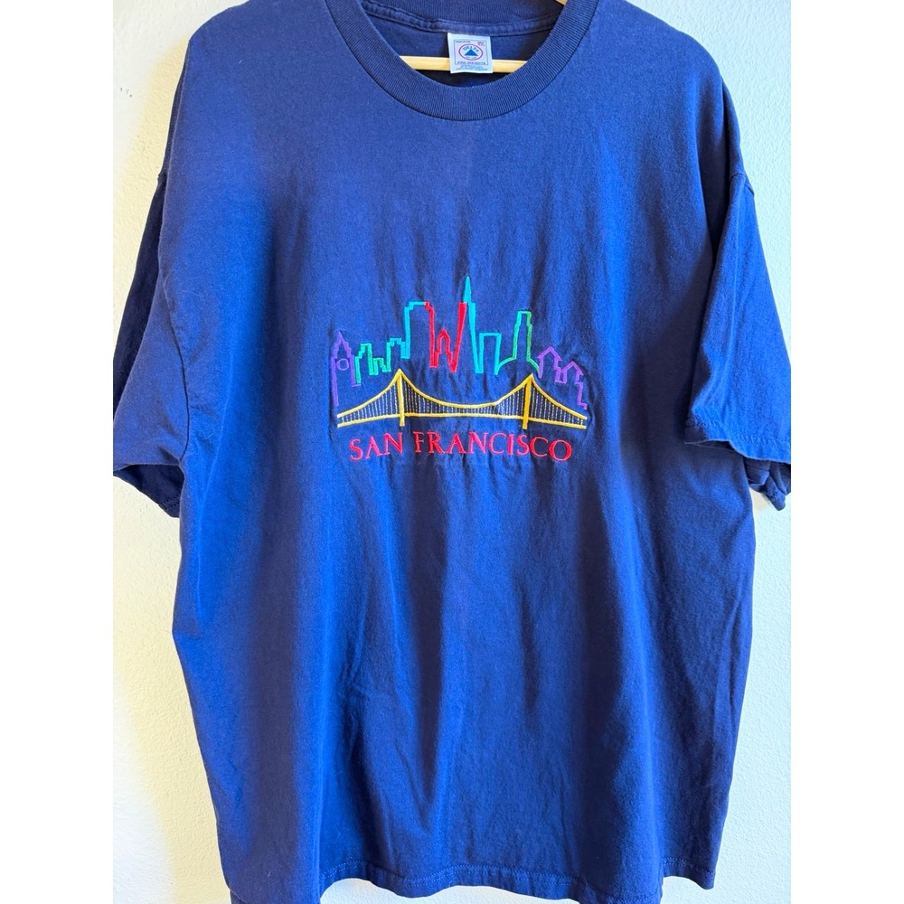Delta Pro Weight Preshrunk Embroidered San Francisco Graphic Tee Blue 2XL